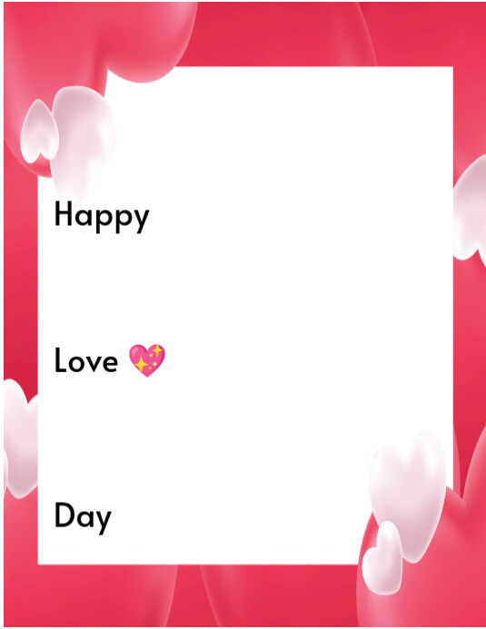 Happy love day 💗 Ulotka (US Letter) template