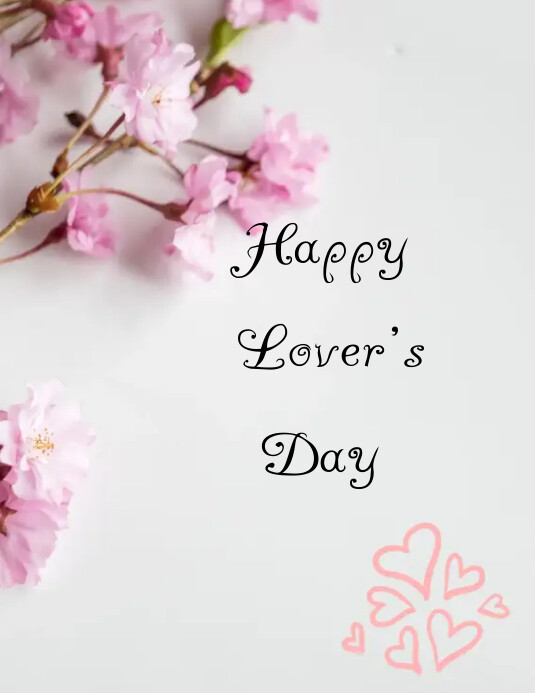 Happy lovers day flyers Løbeseddel (US Letter) template