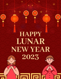 Happy Lunar New Year Flyer Template | PosterMyWall
