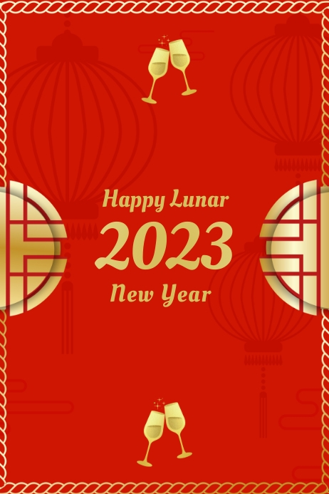 Happy Lunar New Year Template | PosterMyWall