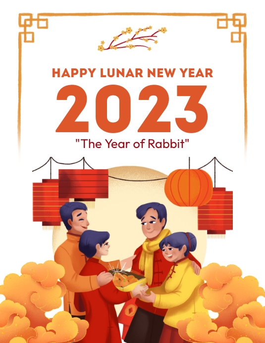 Happy Lunar New Year Flyer Template | PosterMyWall