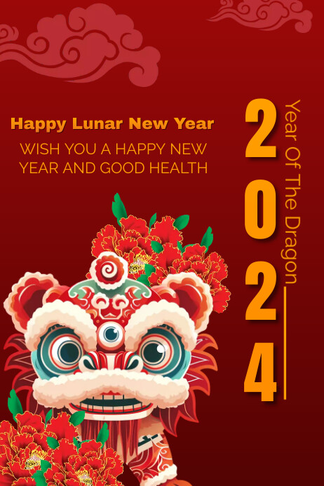 HAPPY LUNAR NEW YEARS Template  PosterMyWall