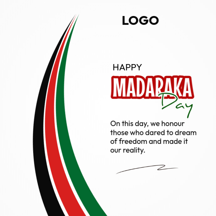 Happy Madaraka day Instagram Post template