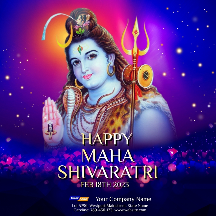 Happy Maha Shivaratri Online Greeting Card Template | PosterMyWall