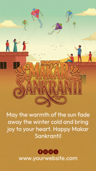 Happy makar sankranti Instagram Story template