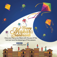happy makar sankranti Instagram Post template