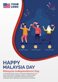 HAPPY MALAYSIA DAY A6 template