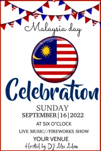 happy Malaysia day Poster template
