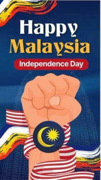 Happy Malaysia Independence Day Instagram Story template