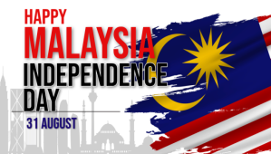 happy Malaysia independence day Blog overskrift template