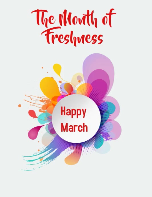Happy March Template PosterMyWall