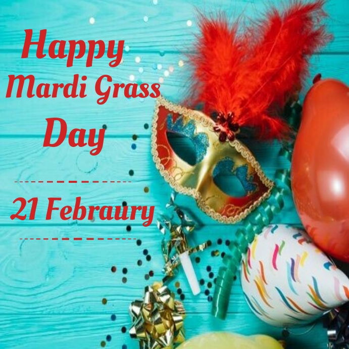 Happy mardi grass fat tuesday inatgram post Template PosterMyWall