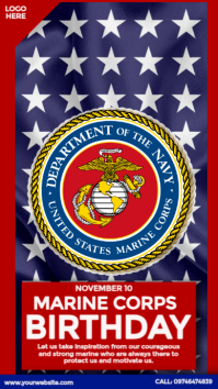 Happy Marine Corps Birthday Instagram Story template