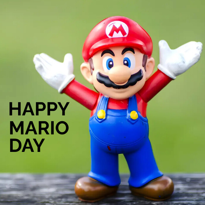 Happy Mario Day Template | PosterMyWall