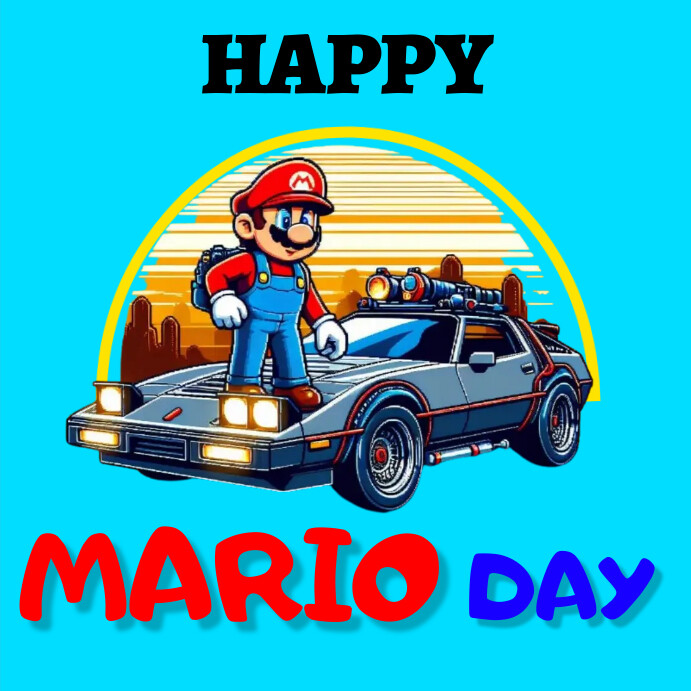 Happy Mario Day Template | PosterMyWall