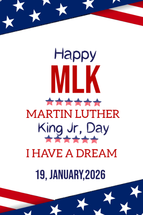 Happy Martin Luther king Jr Day template 2026 | PosterMyWall