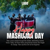 Happy Mashujaa Day Poster Template Publicação no Instagram