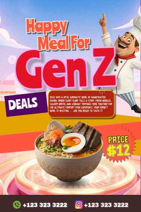 Happy Meal For menu Gen Z Template | PosterMyWall