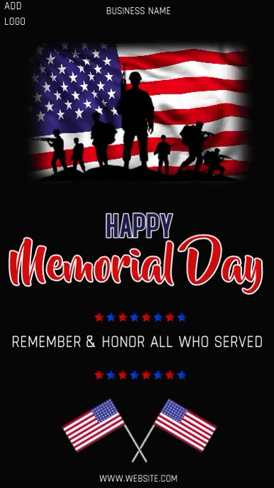 happy memorial day,memorial day greeting card Instagram Story template