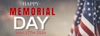 Happy memorial day 2024 video ad Facebook Cover Photo template