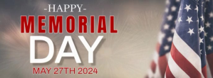 Happy memorial day 2024 video ad Facebook-coverfoto template