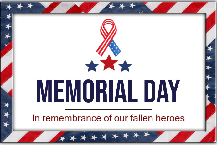 Happy memorial day Rótulo template