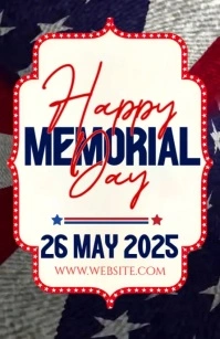 happy memorial day Half Page Wide template