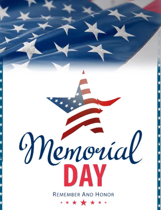 Happy memorial day Folder (US Letter) template