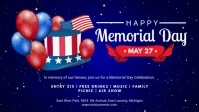 Happy Memorial Day Fair Invitation Banner Video template