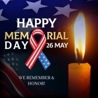Happy Memorial day insagram square design template โพสต์บน Instagram