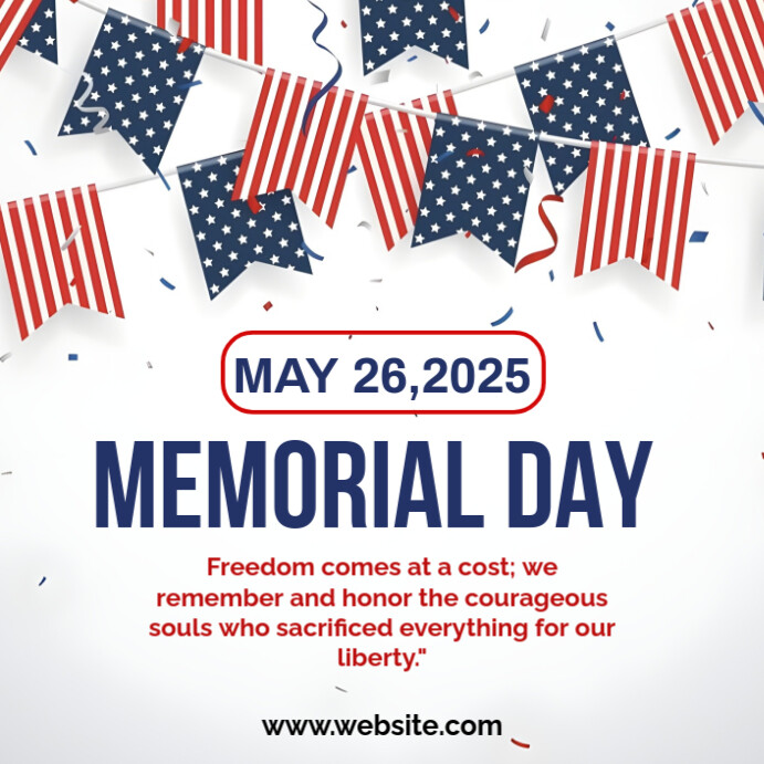 Copy of Happy Memorial Day Instagram Post | PosterMyWall