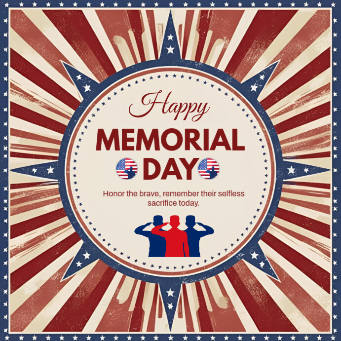 Copy of Happy Memorial Day Instagram Post Template | PosterMyWall