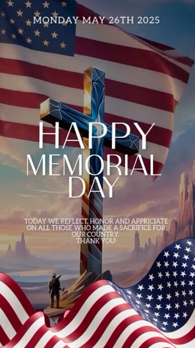 Copy of happy memorial day instagram story design template | PosterMyWall