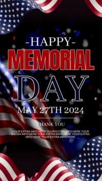Happy Memorial Day Instagram STORY design tem template