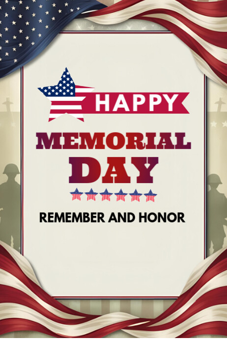 Happy Memorial Day Poster Template | PosterMyWall