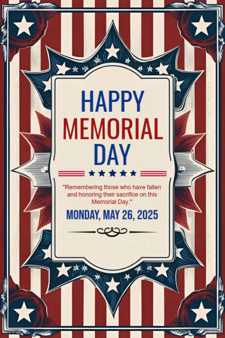 Happy memorial day poster template | PosterMyWall