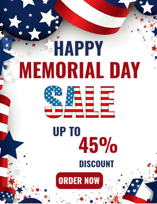 Happy Memorial Day Sale Flyer (us Letter) Template | PosterMyWall