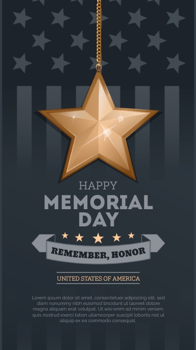 Happy memorial day template Instagram Story