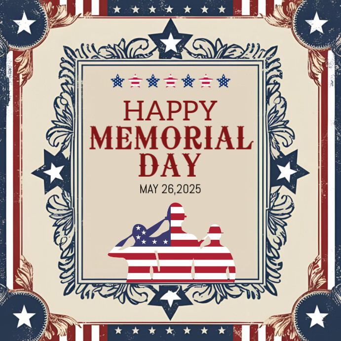 Copy of Happy memorial day template instagram post | PosterMyWall