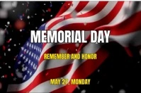 happy memorial day video Этикетка template