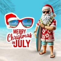 HAPPY MERRY CHRISTMAS IN JULY TEMPLATE Квадрат (1 : 1)