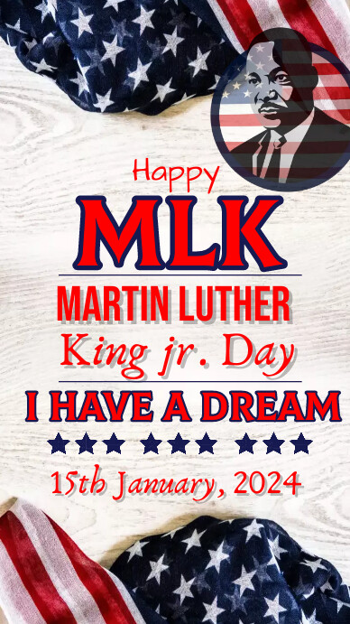 happy mlk day,martin luther king day post Instagram Story template