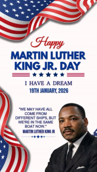 Happy mlk day Instagram Story template