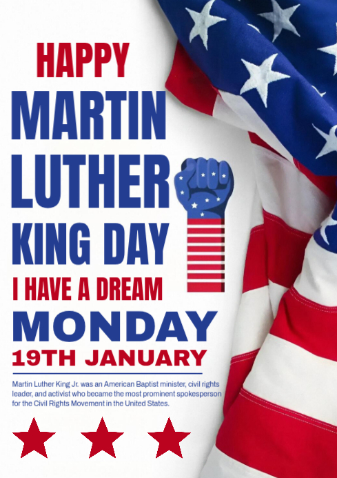 HAPPY MLK DAY Template | PosterMyWall