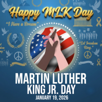 happy MLK day Post Instagram template