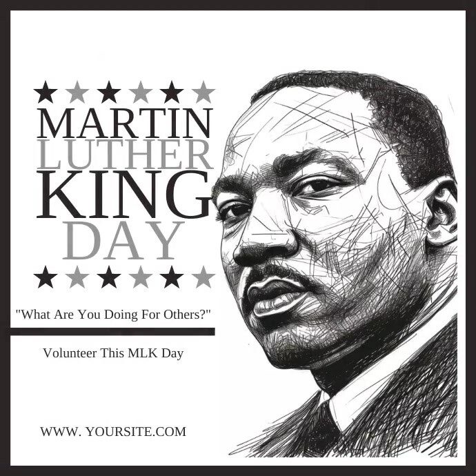 HAPPY MLK DAY POST Template PosterMyWall Happy mlk day post template postermywall