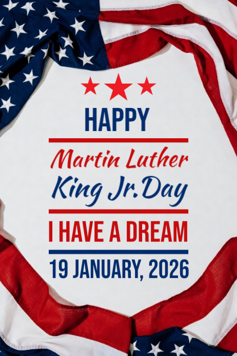 Happy MLK Martin Luther king Jr Day 2026 Template | PosterMyWall