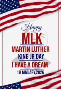 Happy MLK Martin Luther king Jr Day 2026 Template | PosterMyWall