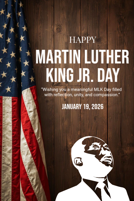 Happy MLK Martin Luther king Jr Day 2026 Templat | PosterMyWall