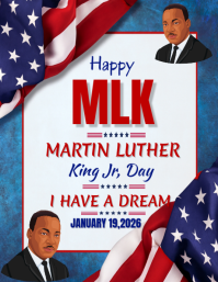 Happy MLK Martin Luther king Jr Day 2026 Template | PosterMyWall